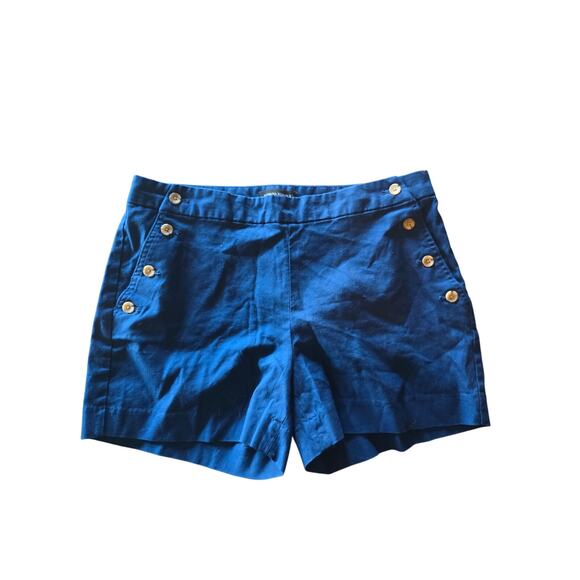 Banana Republic Pants - Banana Republic Preppy Shorts 8 Womens Blue Cotton Blend Mid Rise Classic